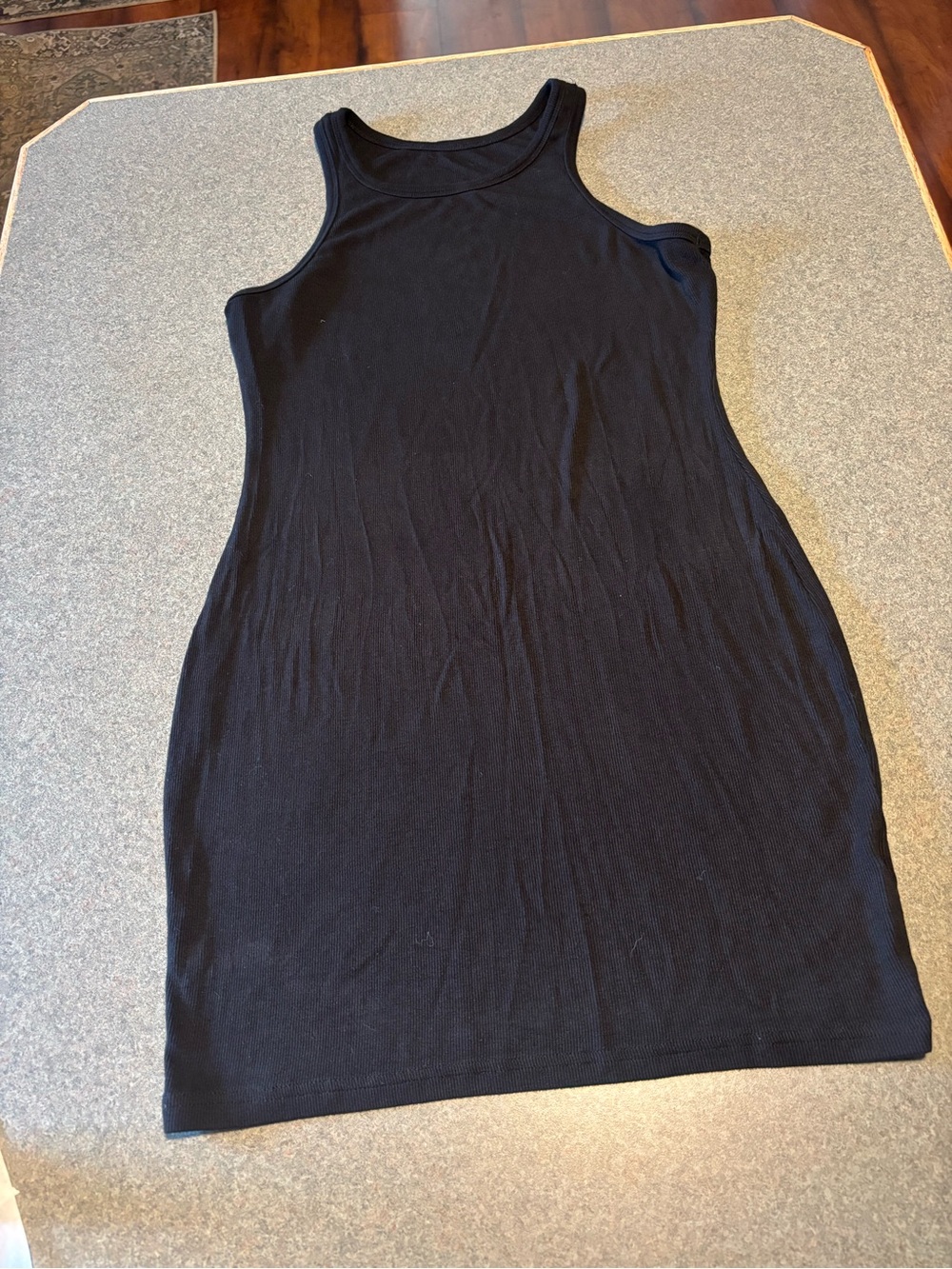 a new day Black Ribbed Tank Mini Dress